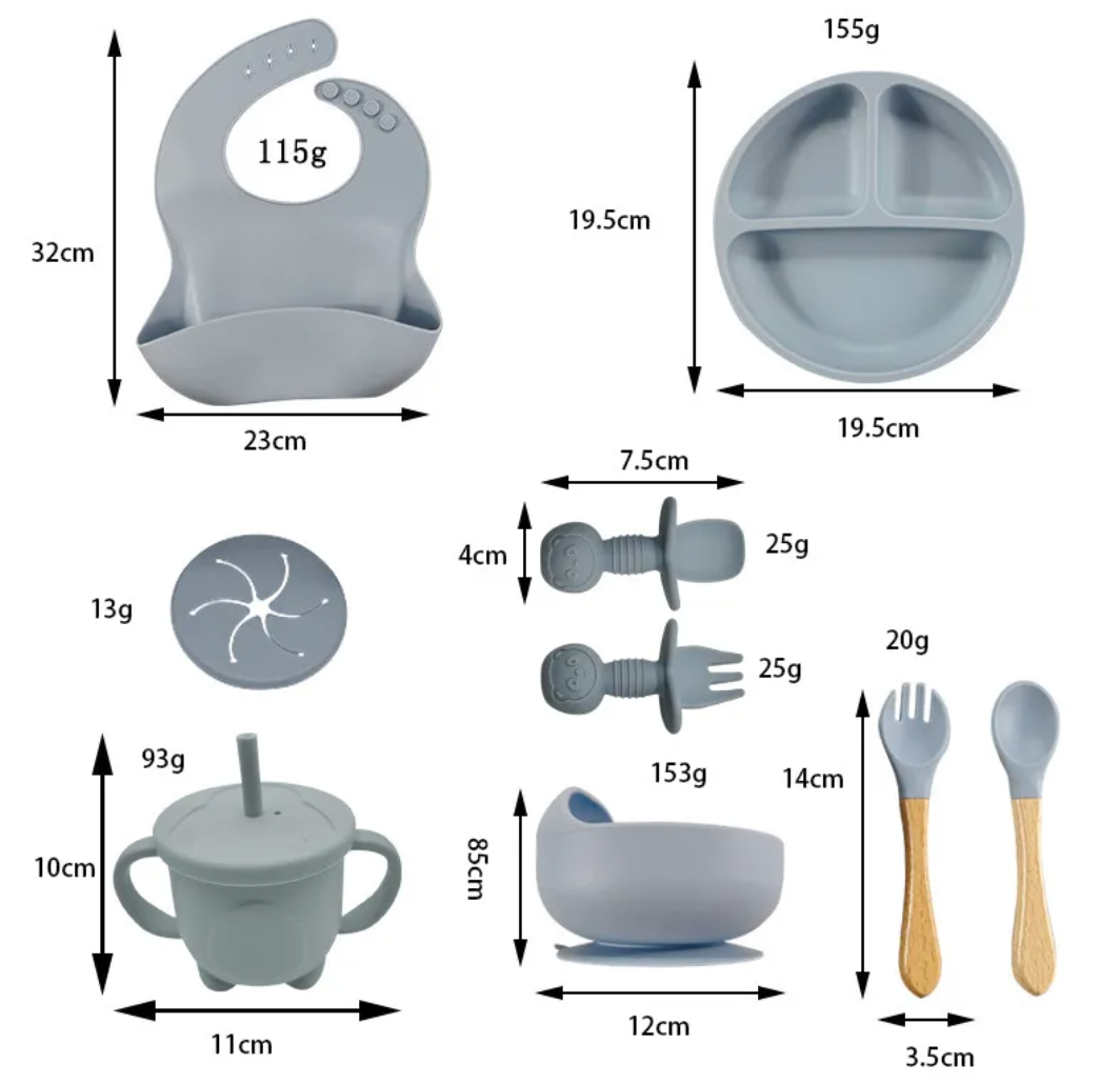 Baby Silicone Feeding Tableware Set